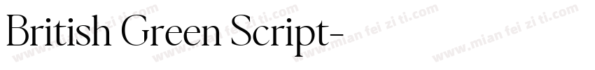 British Green Script字体转换